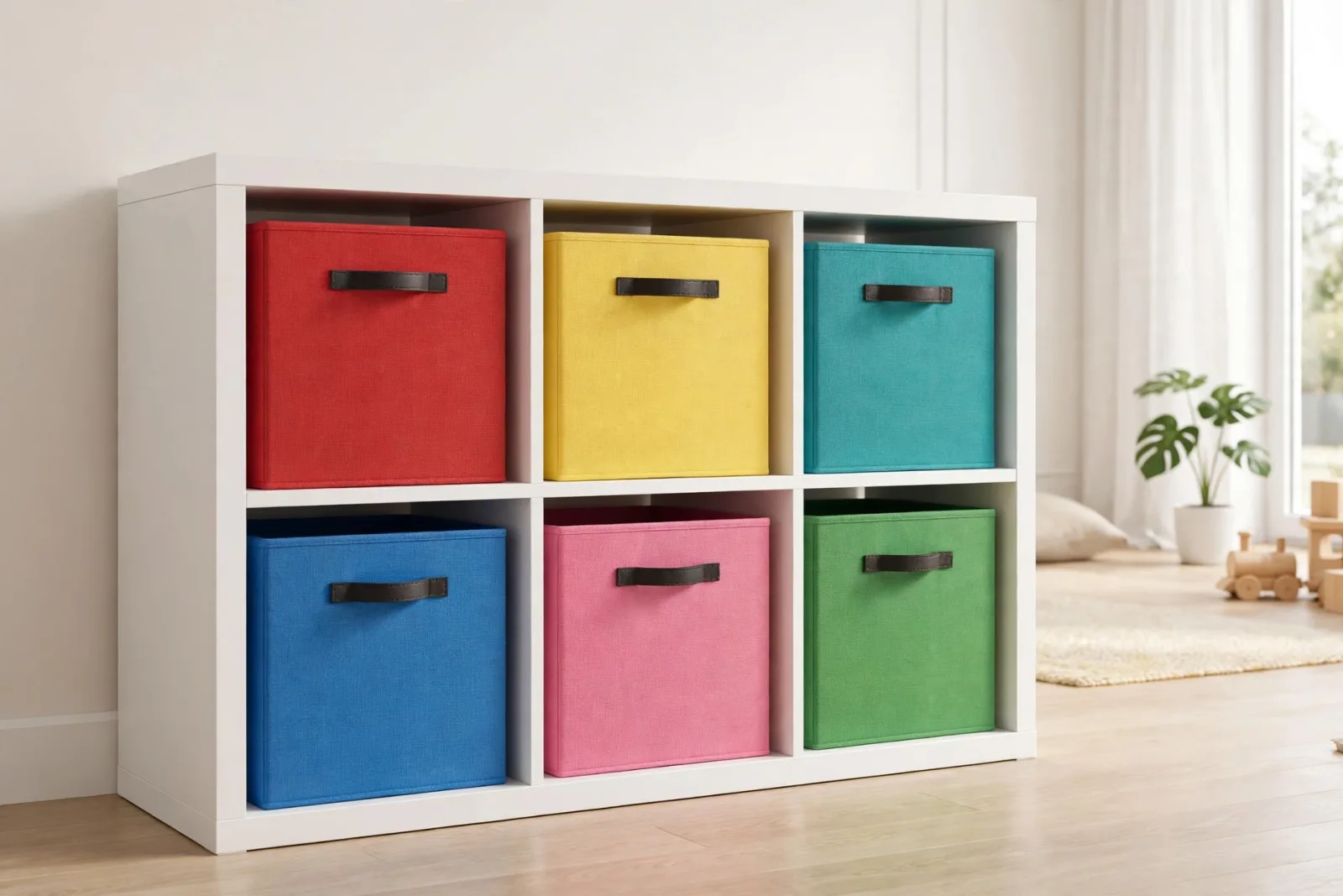Toy Storage Shelf with 6 Bins 3D Model