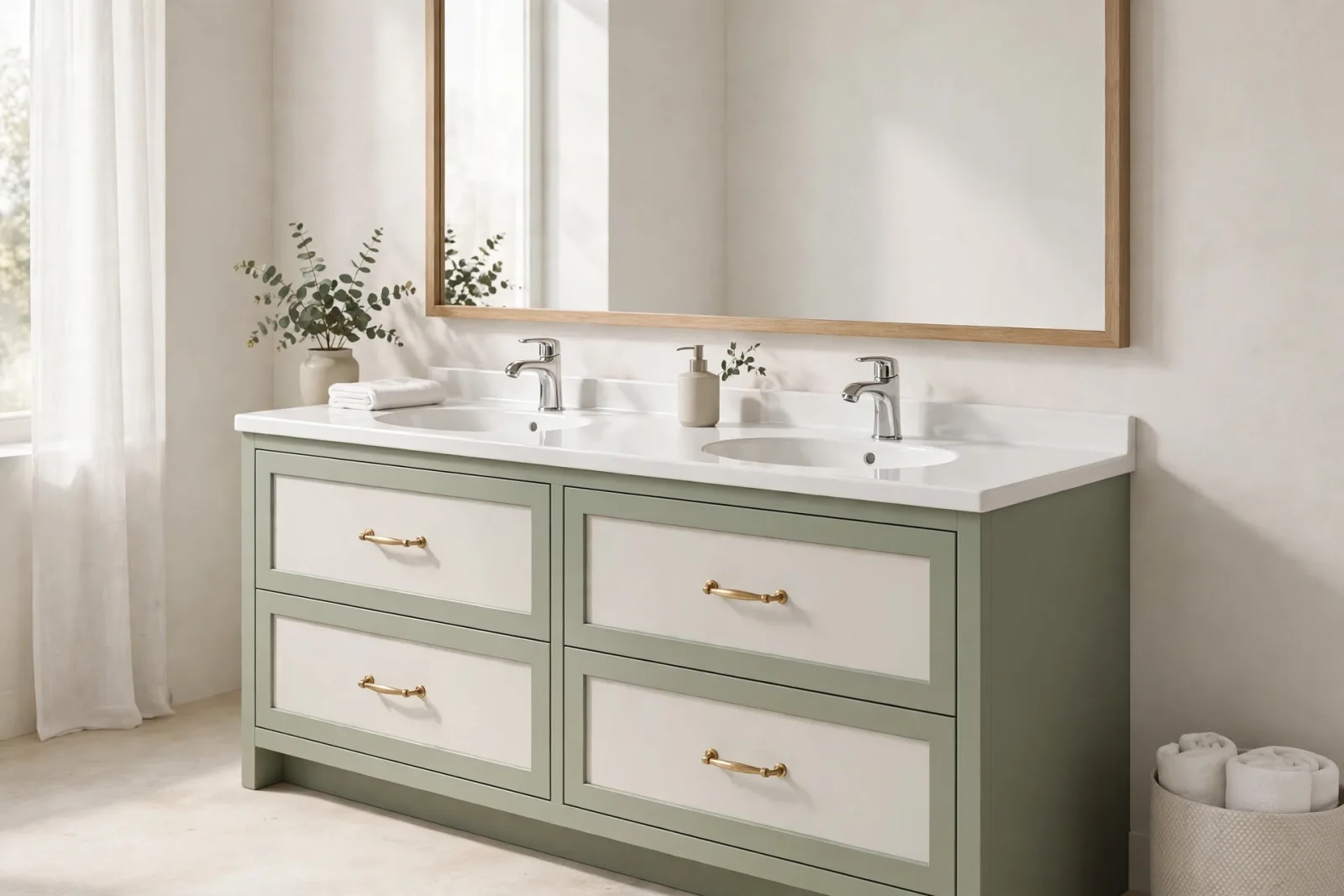 Double Bathroom Vanity 3D Model