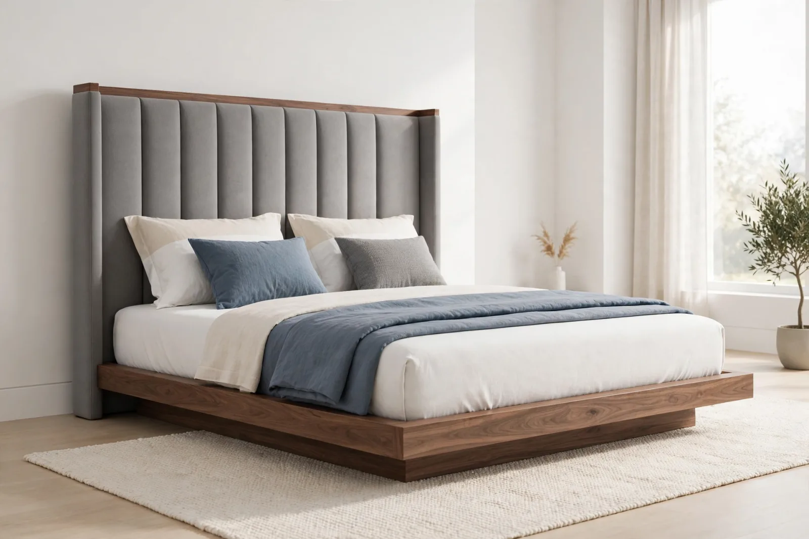 Modern Queen Bed 3D Model