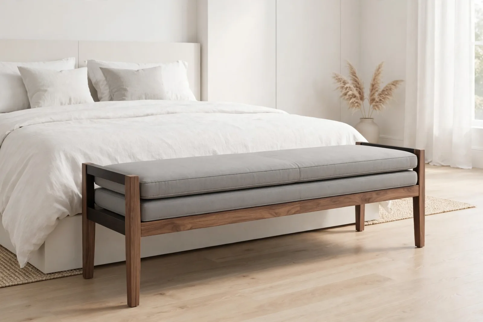 Upholstered Bedroom Bench 3D Model