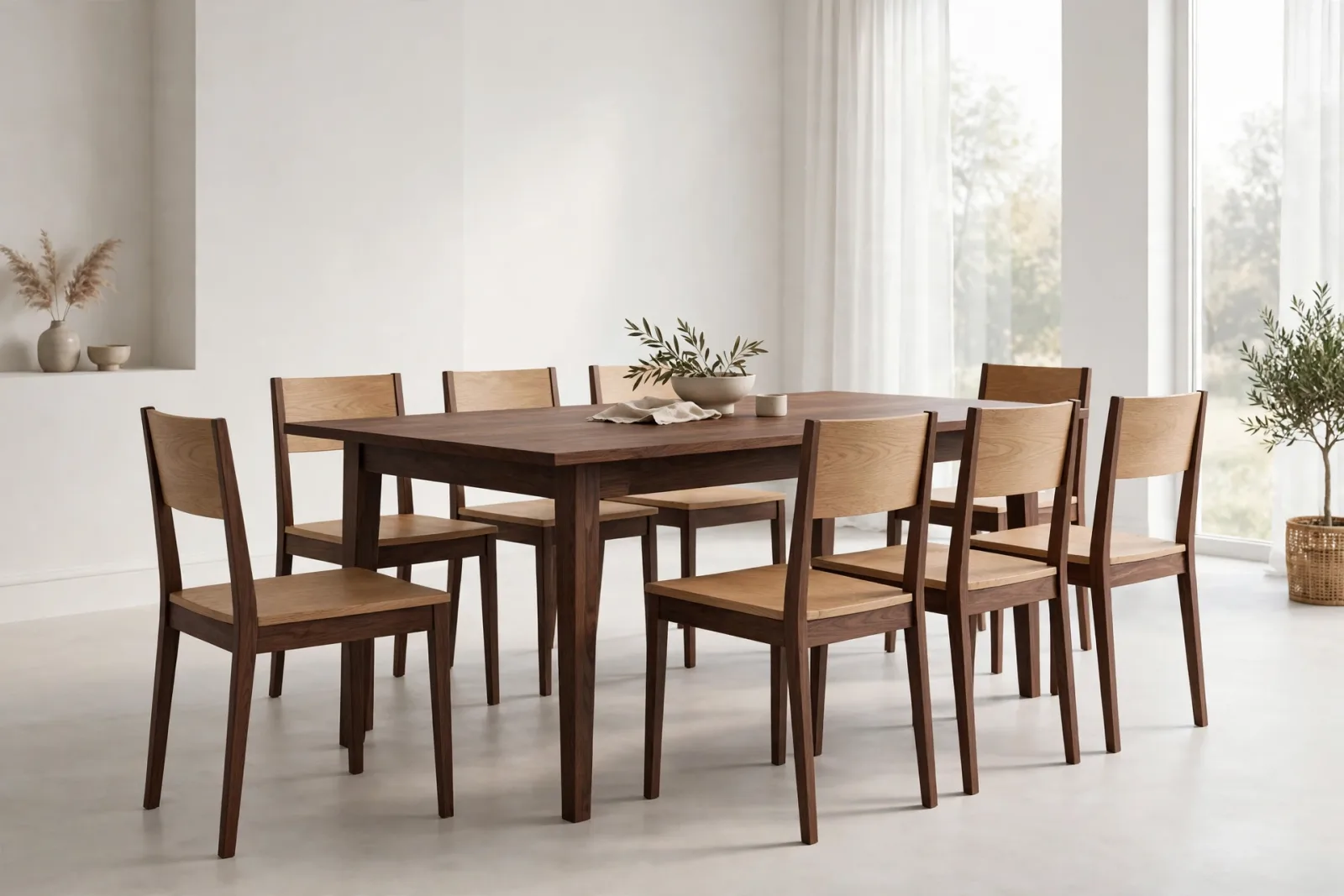 Dining Table with 6 Chairs 3D Model