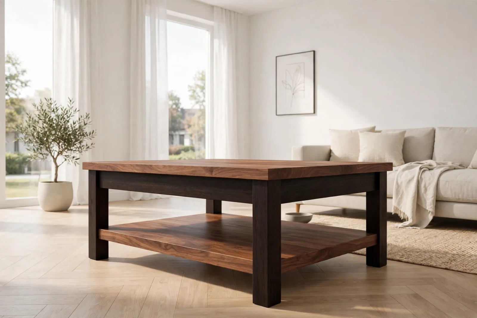 Wooden Coffee Table 3D Model