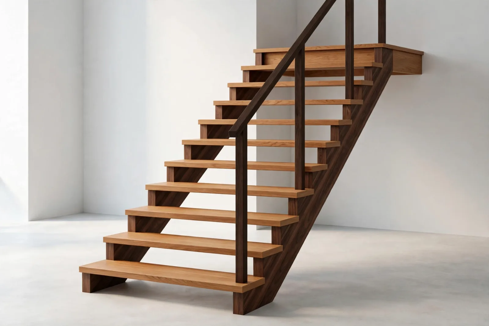 Straight Staircase, 10 Steps 3D Model